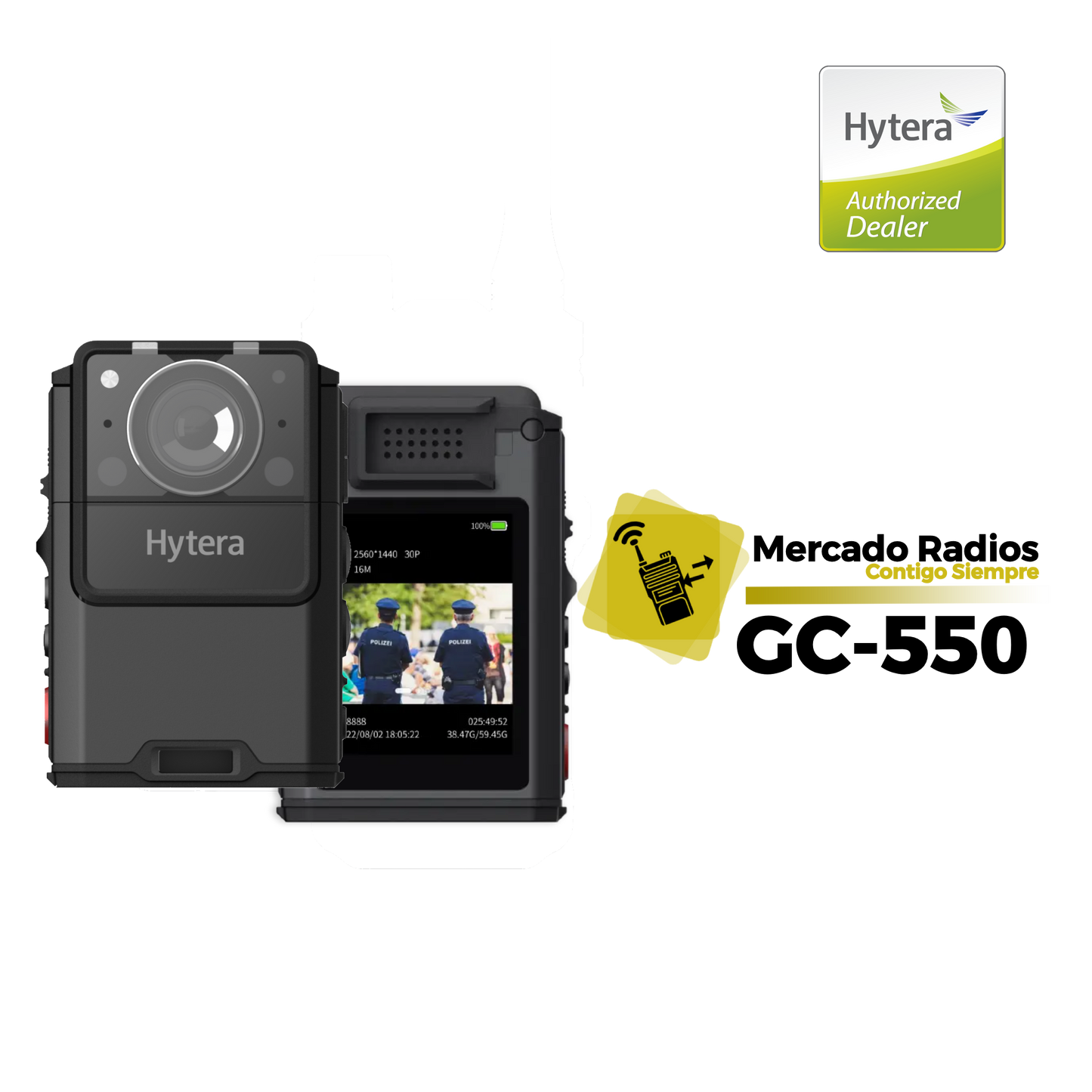 Cámara Corporal CG550 de Hytera - Alta Definición, Visión Nocturna y Almacenamiento Seguro